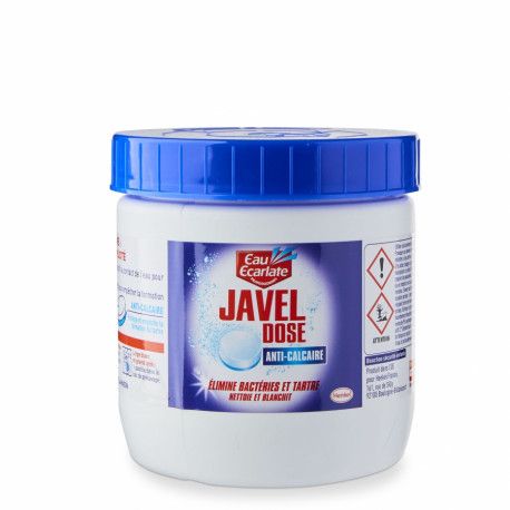 Pastilles Javel anticalcaire 9,6 % C.A. Eau Écarlate - boîte de 112